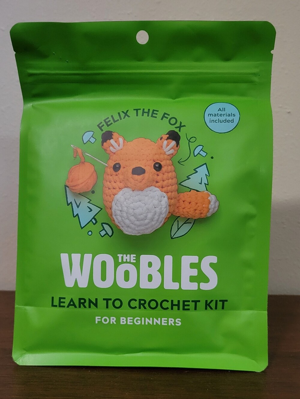The Woobles Felix the Fox Learn to Crochet Kit - Brand New & Sealed